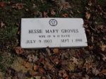 Bessie Mary Groves headstone